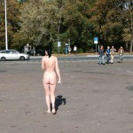 On a parking at a hot dog stand