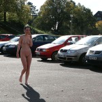 On a parking at a hot dog stand