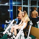 In a fitness studio