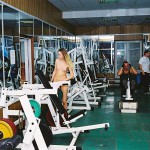 In a fitness studio