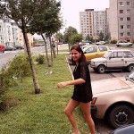 In a residential and shopping area