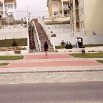 In a residential and shopping area