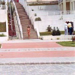 In a residential and shopping area