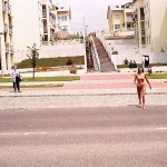 In a residential and shopping area