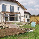 At a construction site