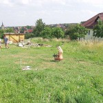 At a construction site