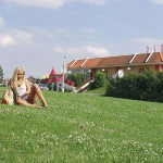 In front of a fast food