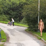 On a long walk in a huge park