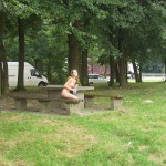 At a highway rest stop