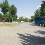 At a highway rest stop