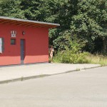 At a highway rest stop