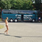 At a highway rest stop