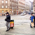 In the city center right