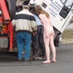 At a highway rest stop