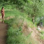 At a lake in a leisure area