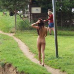 At a lake in a leisure area