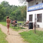 At a lake in a leisure area