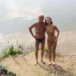 At a lake in a leisure area