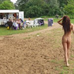 At a lake in a leisure area