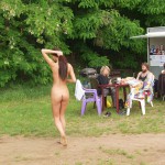 At a lake in a leisure area