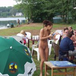 At a lake in a leisure area