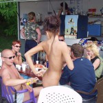 At a lake in a leisure area