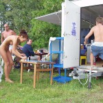 At a lake in a leisure area