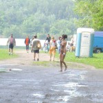 At a lake in a leisure area