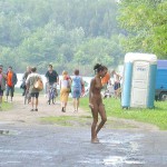 At a lake in a leisure area