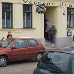 Christmas girl in the snow