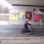 Christmas girl in the snow