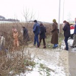 Christmas girl in the snow