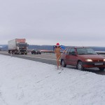 Christmas girl in the snow