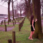 At the riverside on a running track