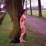 At the riverside on a running track