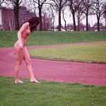 At the riverside on a running track