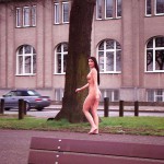 At the riverside on a running track