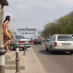 At the main street right in the center