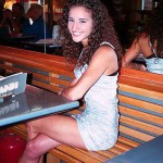 In a street cafe within the pedestrian area