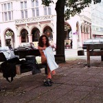 At a fountain in front