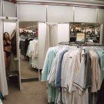 In a big clothing store