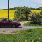 Warm up at a country road