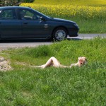 Warm up at a country road