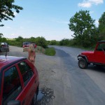 Warm up at a country road