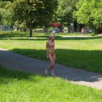 In a park and at a construction site