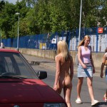 In a park and at a construction site