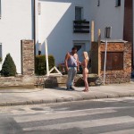 In a park and at a construction site