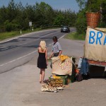 At booth vending fruits