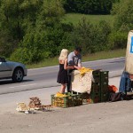 At booth vending fruits