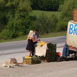 At booth vending fruits